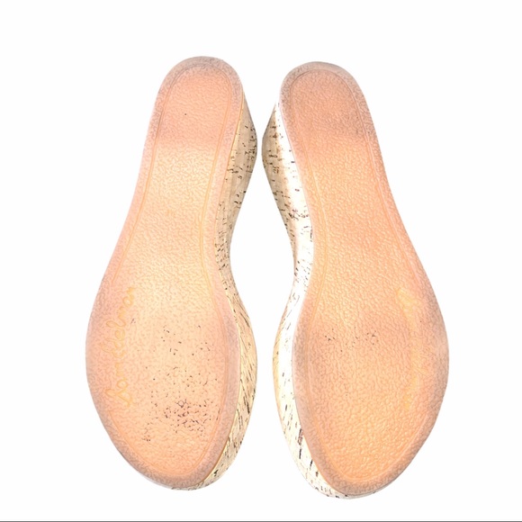 Sam Edelman Reid Black Patent Wedge Cork Sandals - Picture 11 of 11